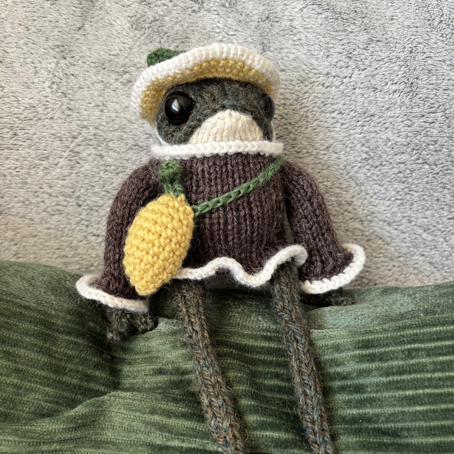 Żabki zrobione na drutach