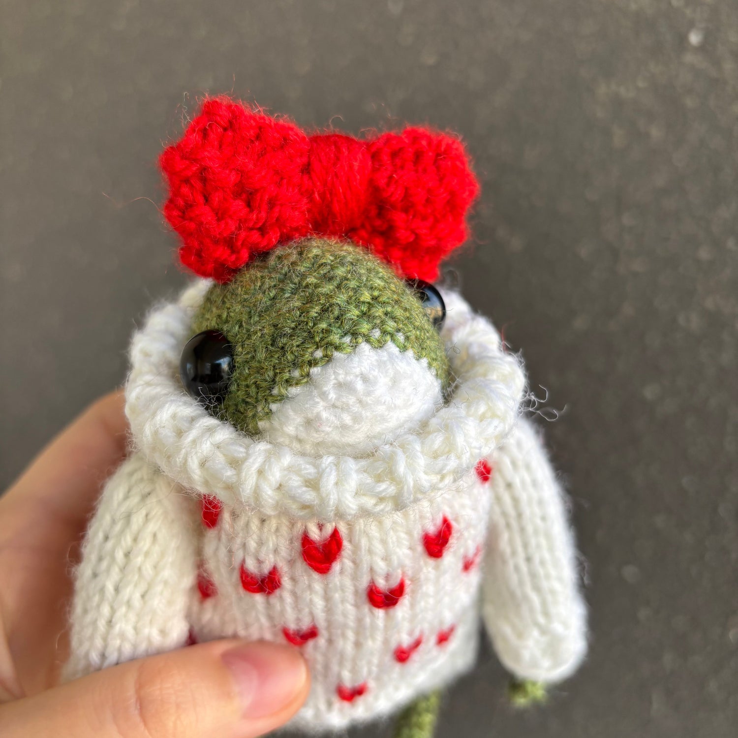 Żabki zrobione na szydełku