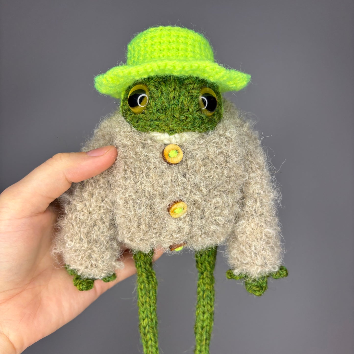 Żabka w neonowym kapeluszu (bez breloczka)