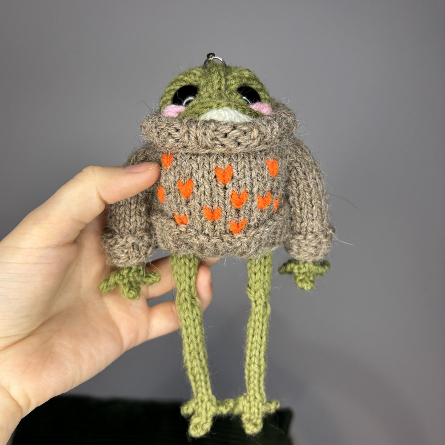 Żabubu beżowo-pomarańczowa (z breloczkiem)