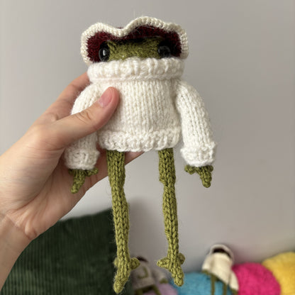 Maskotka Żabka-muchomorek biały