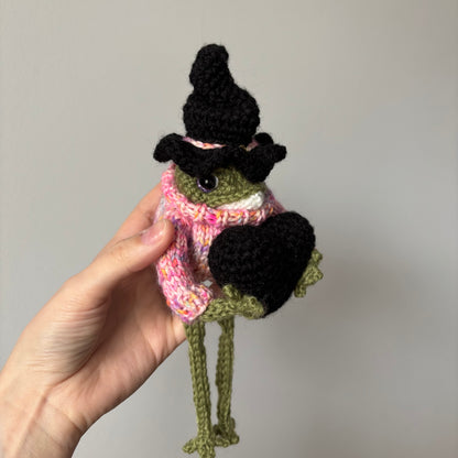 Żabka z czarnym sercem (bez breloczka)