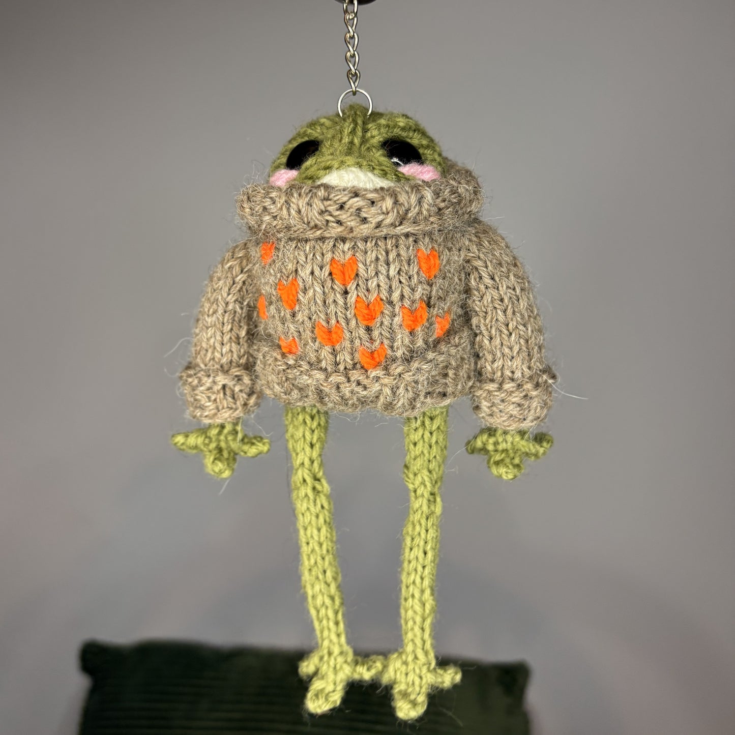 Żabubu beżowo-pomarańczowa (z breloczkiem)