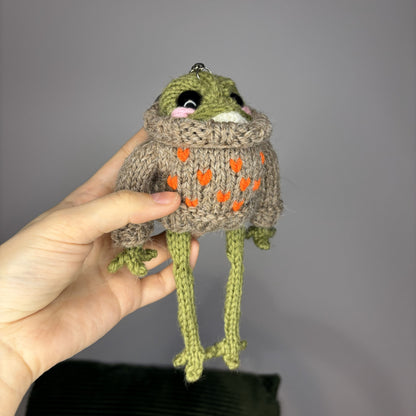 Żabubu beżowo-pomarańczowa (z breloczkiem)