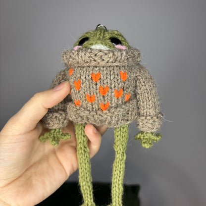 Żabubu beżowo-pomarańczowa (z breloczkiem)