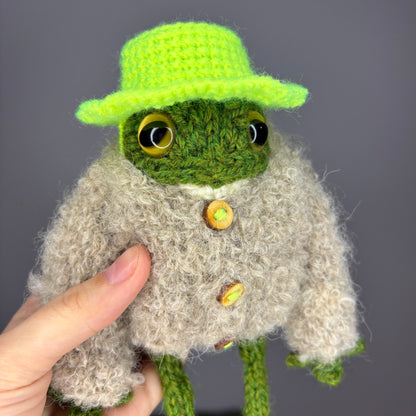 Żabka w neonowym kapeluszu (bez breloczka)