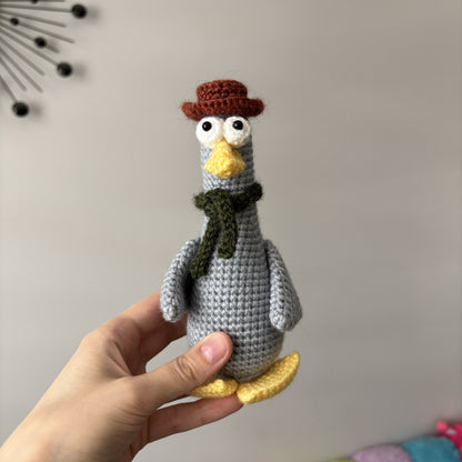 Maskotka Gęś w kapeluszu