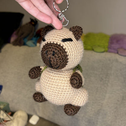 Breloczek Kapibara z plecakiem-żółwiem